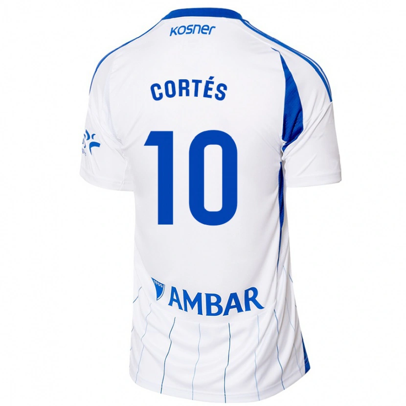 Danxen Mann Pablo Cortés #10 Rød Hvit Hjemmetrøye Drakt Trøye 2024/25 Skjorter T-Skjorte
