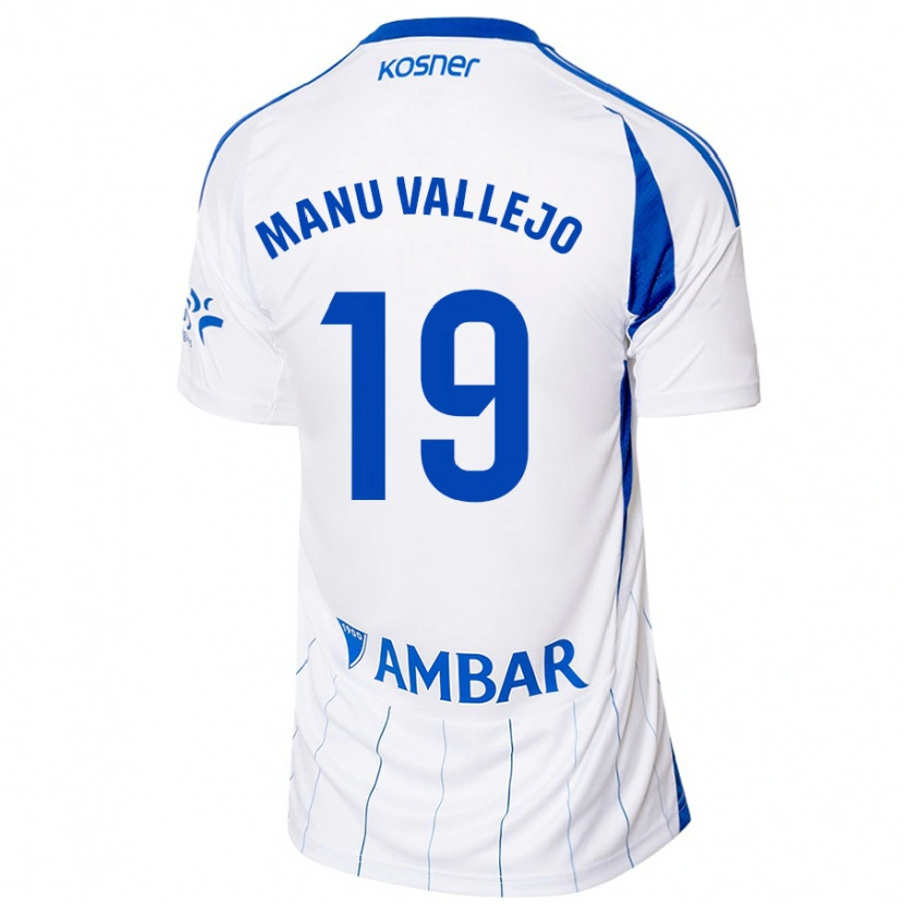 Danxen Mann Manu Vallejo #19 Rød Hvit Hjemmetrøye Drakt Trøye 2024/25 Skjorter T-Skjorte