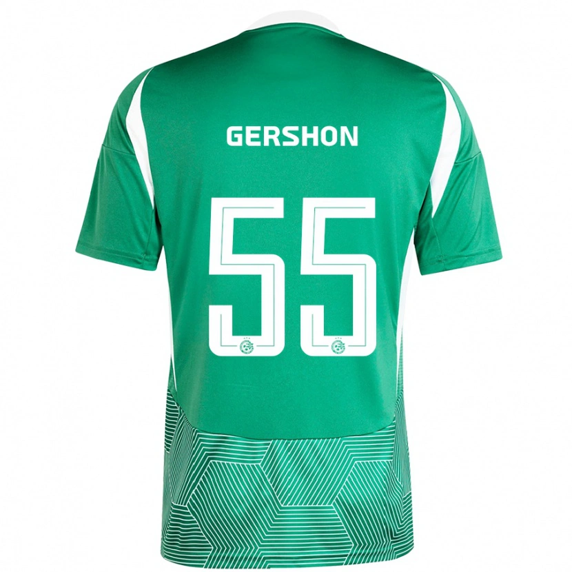 Danxen Mann Rami Gershon #55 Grønn Hvit Hjemmetrøye Drakt Trøye 2024/25 Skjorter T-Skjorte