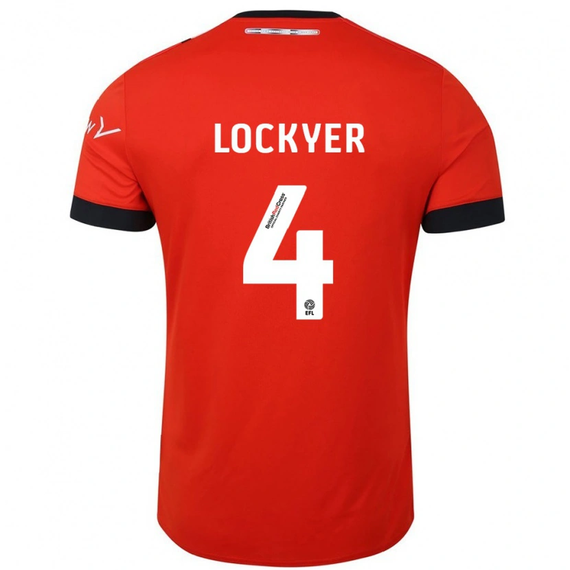 Danxen Mann Tom Lockyer #4 Oransje Svart Hjemmetrøye Drakt Trøye 2024/25 Skjorter T-Skjorte