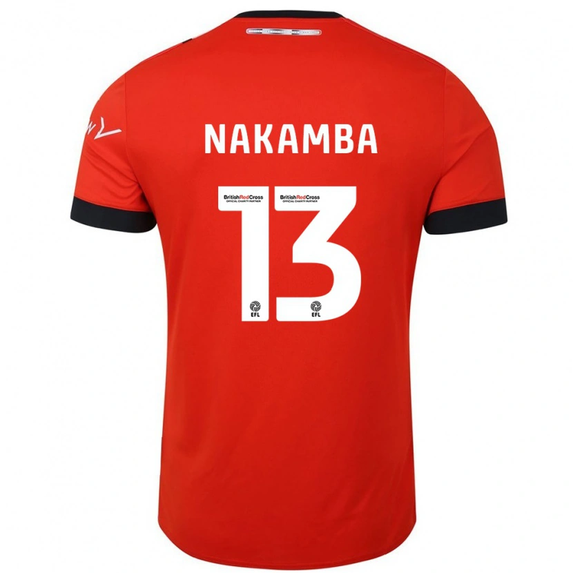Danxen Mann Marvelous Nakamba #13 Oransje Svart Hjemmetrøye Drakt Trøye 2024/25 Skjorter T-Skjorte