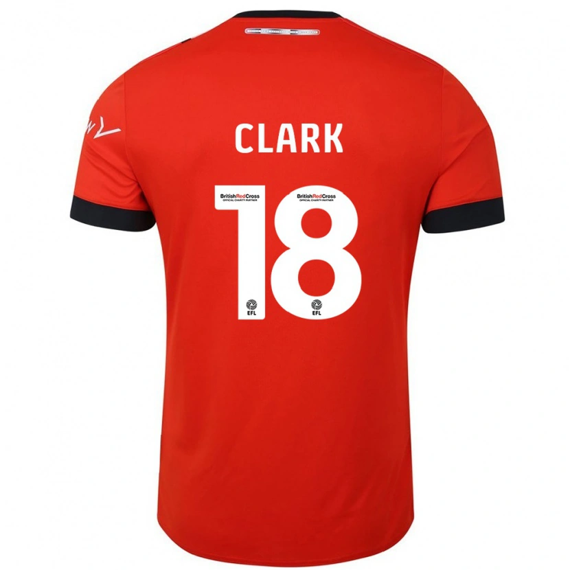 Danxen Mann Jordan Clark #18 Oransje Svart Hjemmetrøye Drakt Trøye 2024/25 Skjorter T-Skjorte