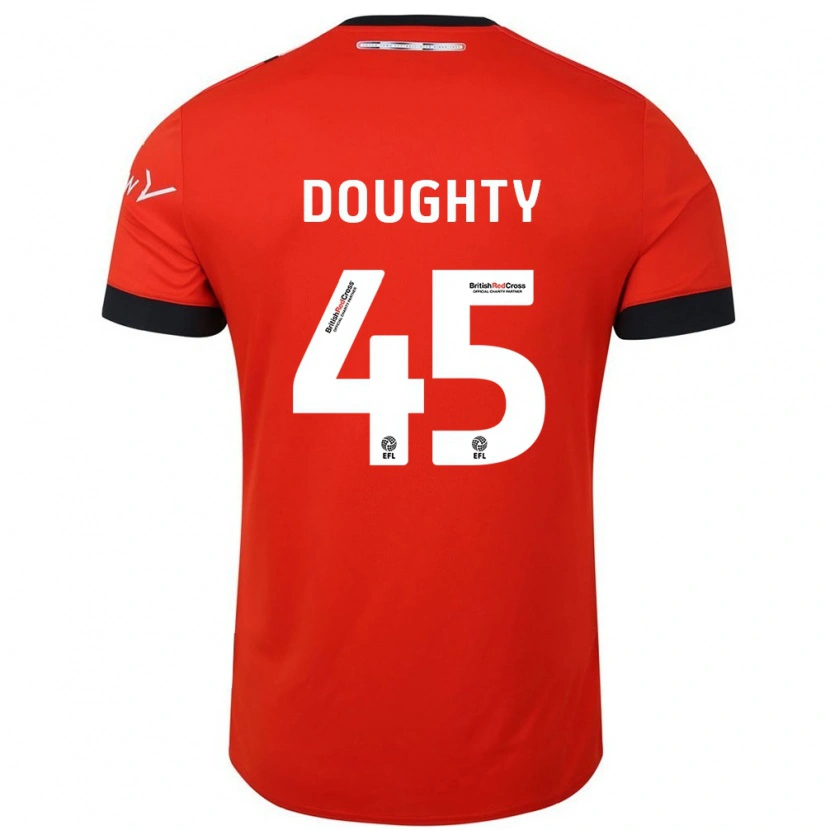 Danxen Mann Alfie Doughty #45 Oransje Svart Hjemmetrøye Drakt Trøye 2024/25 Skjorter T-Skjorte