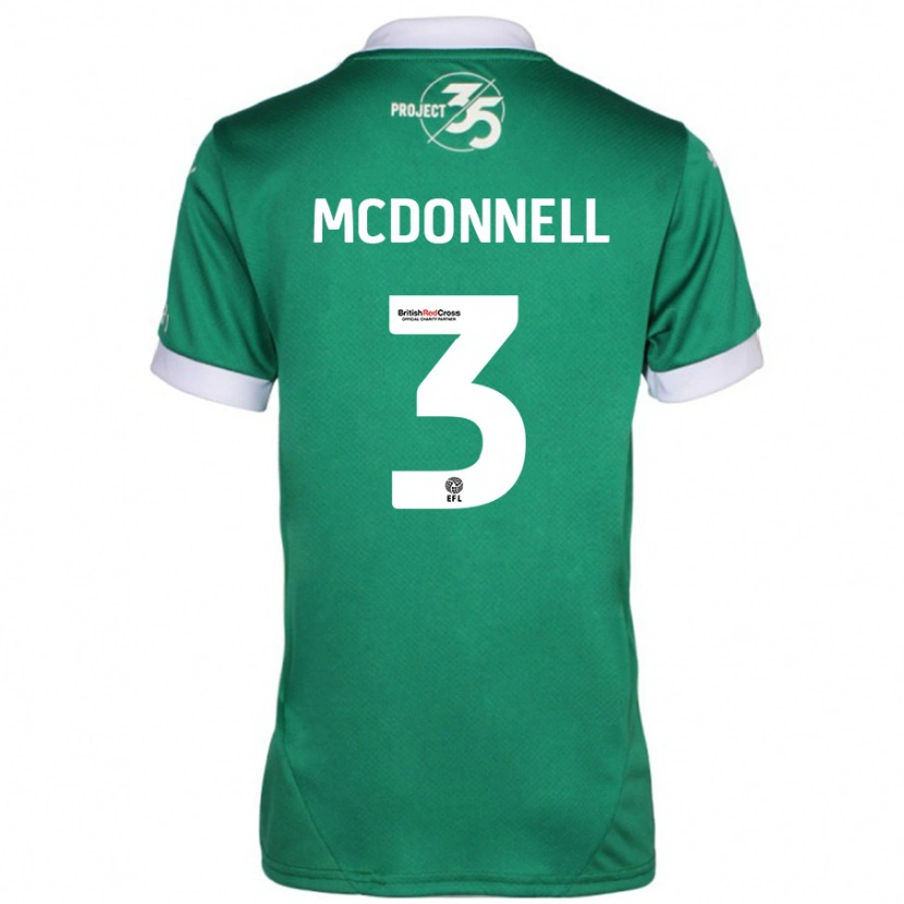 Danxen Mann Rosie Mcdonnell #3 Grønn Hvit Hjemmetrøye Drakt Trøye 2024/25 Skjorter T-Skjorte
