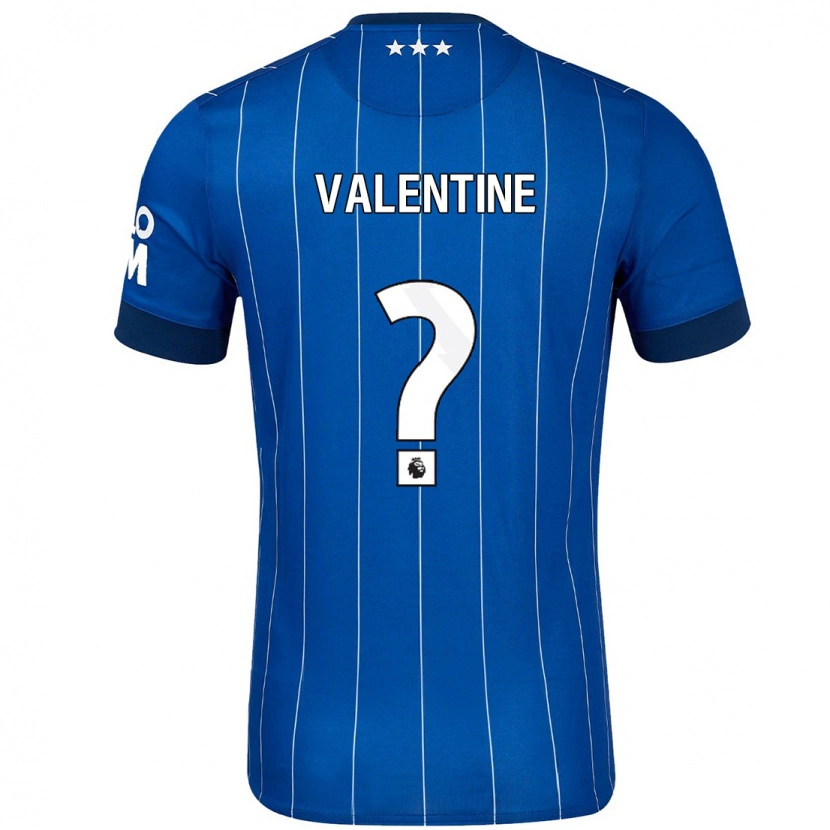 Danxen Mann Nico Valentine #0 Marineblå Hjemmetrøye Drakt Trøye 2024/25 Skjorter T-Skjorte