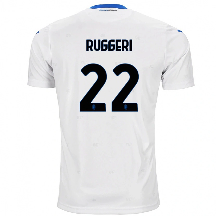 Danxen Mann Matteo Ruggeri #22 Hvit Bortetrøye Drakt Trøye 2024/25 Skjorter T-Skjorte