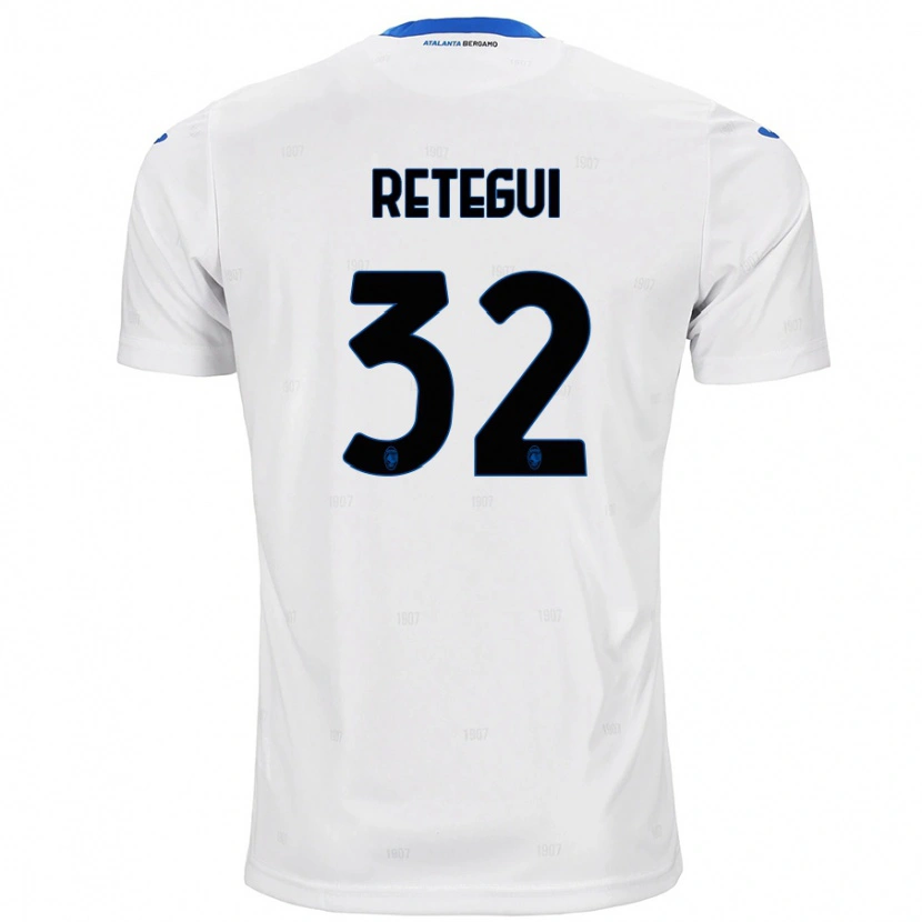 Danxen Mann Mateo Retegui #32 Hvit Bortetrøye Drakt Trøye 2024/25 Skjorter T-Skjorte