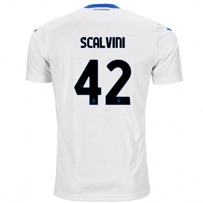 Danxen Mann Giorgio Scalvini #42 Hvit Bortetrøye Drakt Trøye 2024/25 Skjorter T-Skjorte