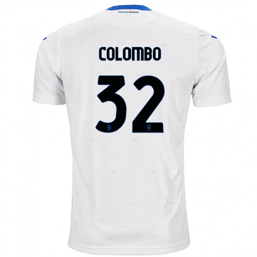 Danxen Mann Matteo Colombo #32 Hvit Bortetrøye Drakt Trøye 2024/25 Skjorter T-Skjorte