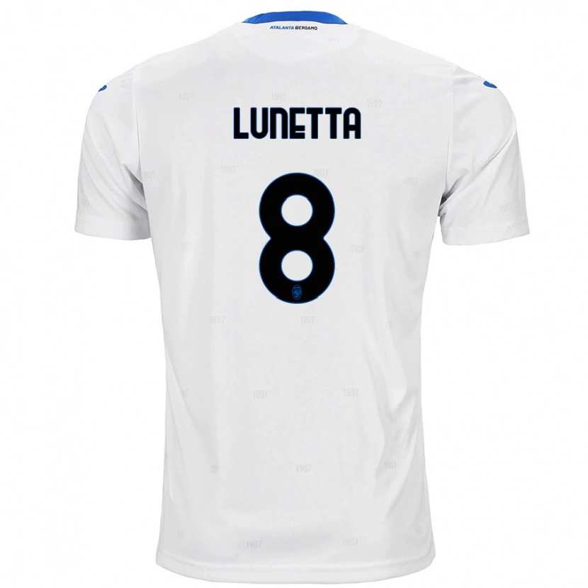 Danxen Mann Gabriel Lunetta #8 Hvit Bortetrøye Drakt Trøye 2024/25 Skjorter T-Skjorte