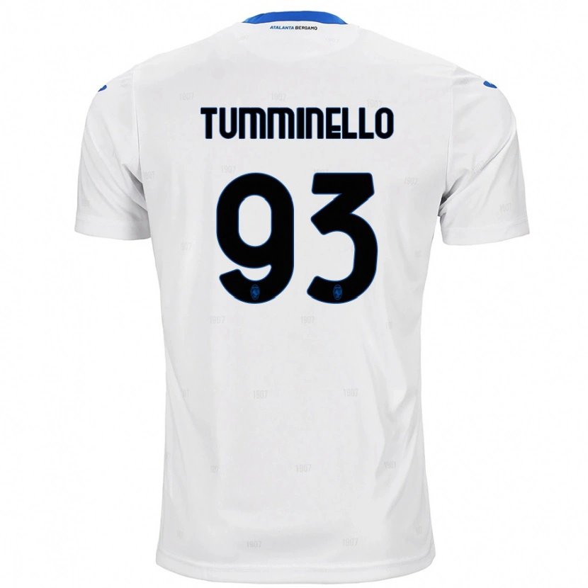 Danxen Mann Marco Tumminello #93 Hvit Bortetrøye Drakt Trøye 2024/25 Skjorter T-Skjorte