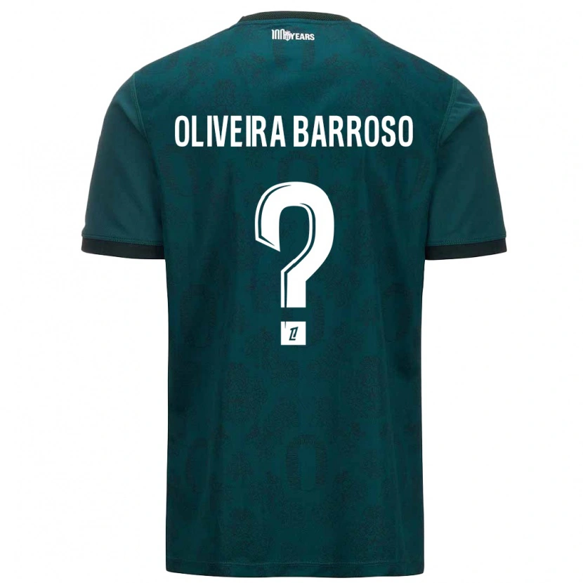 Danxen Mann Mickael Oliveira Barroso #0 Mørk Grønn Bortetrøye Drakt Trøye 2024/25 Skjorter T-Skjorte