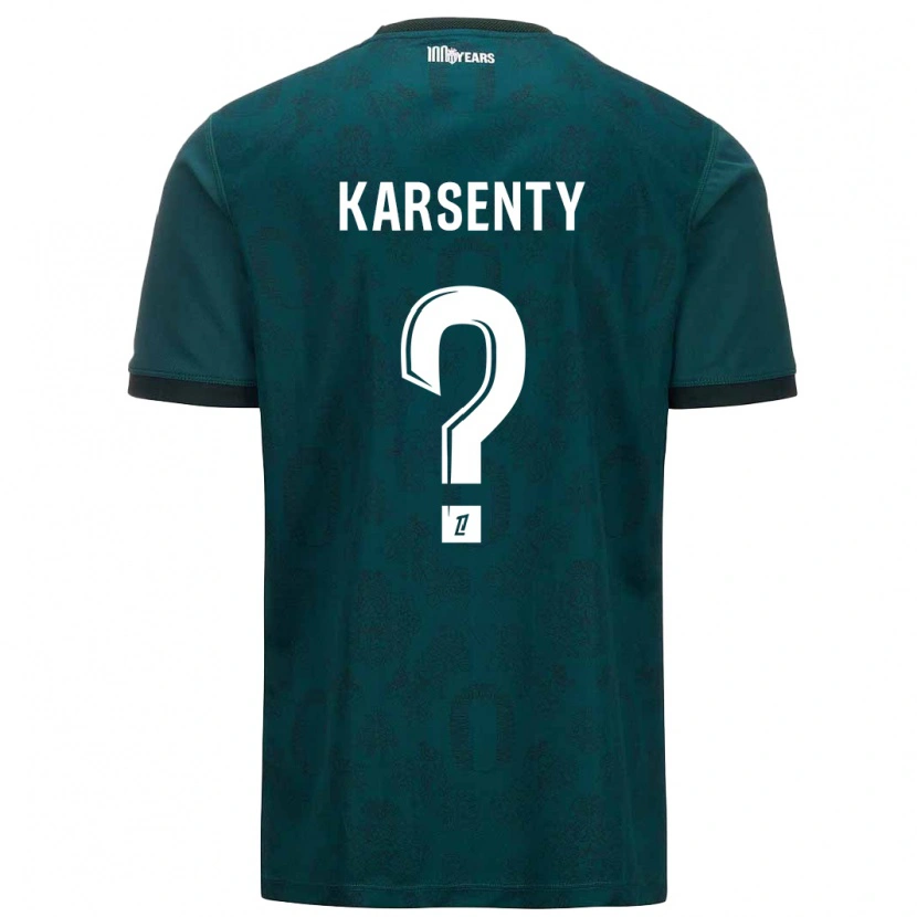 Danxen Mann Kylian Karsenty #0 Mørk Grønn Bortetrøye Drakt Trøye 2024/25 Skjorter T-Skjorte