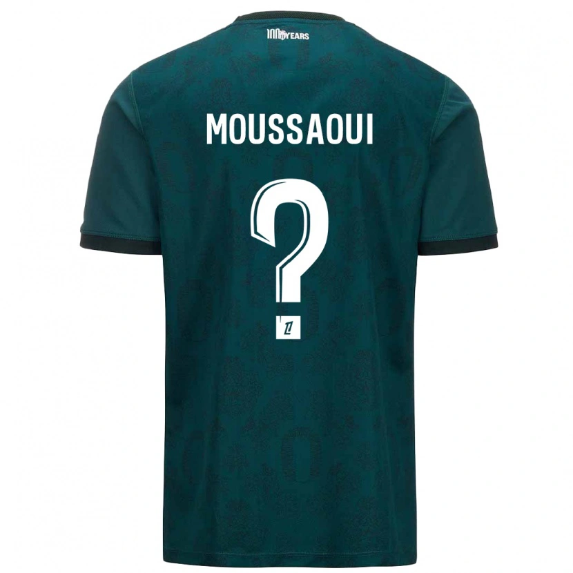 Danxen Mann Wassim Moussaoui #0 Mørk Grønn Bortetrøye Drakt Trøye 2024/25 Skjorter T-Skjorte
