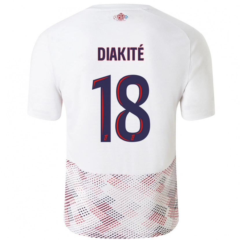 Danxen Mann Bafodé Diakité #18 Hvit Kongeblå Bortetrøye Drakt Trøye 2024/25 Skjorter T-Skjorte