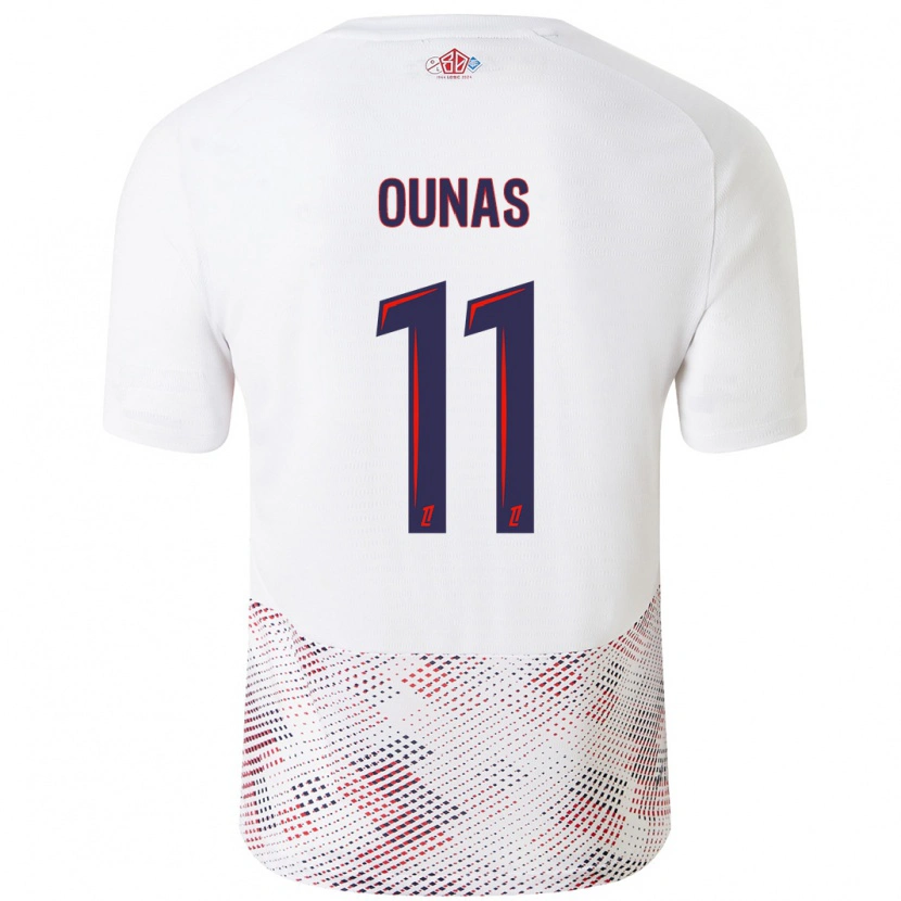 Danxen Mann Adam Ounas #11 Hvit Kongeblå Bortetrøye Drakt Trøye 2024/25 Skjorter T-Skjorte