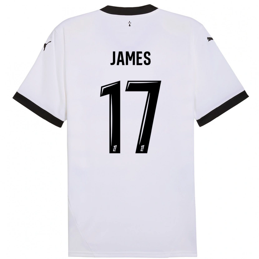 Danxen Mann Jordan James #17 Hvit Svart Bortetrøye Drakt Trøye 2024/25 Skjorter T-Skjorte