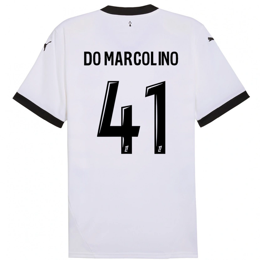 Danxen Mann Alan Do Marcolino #41 Hvit Svart Bortetrøye Drakt Trøye 2024/25 Skjorter T-Skjorte