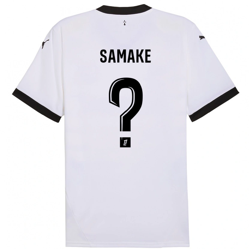 Danxen Mann Wilson Samaké #0 Hvit Svart Bortetrøye Drakt Trøye 2024/25 Skjorter T-Skjorte