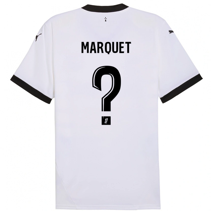 Danxen Mann Pacôme Marquet #0 Hvit Svart Bortetrøye Drakt Trøye 2024/25 Skjorter T-Skjorte