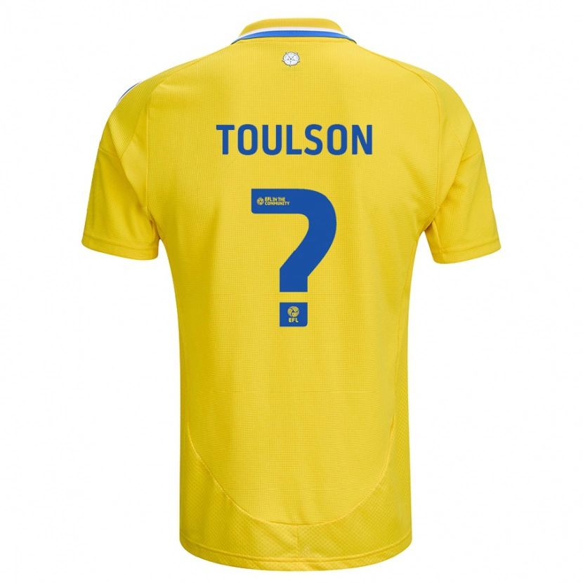 Danxen Mann Daniel Toulson #0 Gul Blå Bortetrøye Drakt Trøye 2024/25 Skjorter T-Skjorte