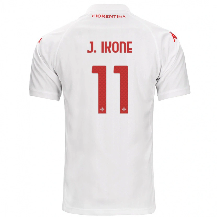 Danxen Mann Jonathan Ikoné #11 Hvit Bortetrøye Drakt Trøye 2024/25 Skjorter T-Skjorte