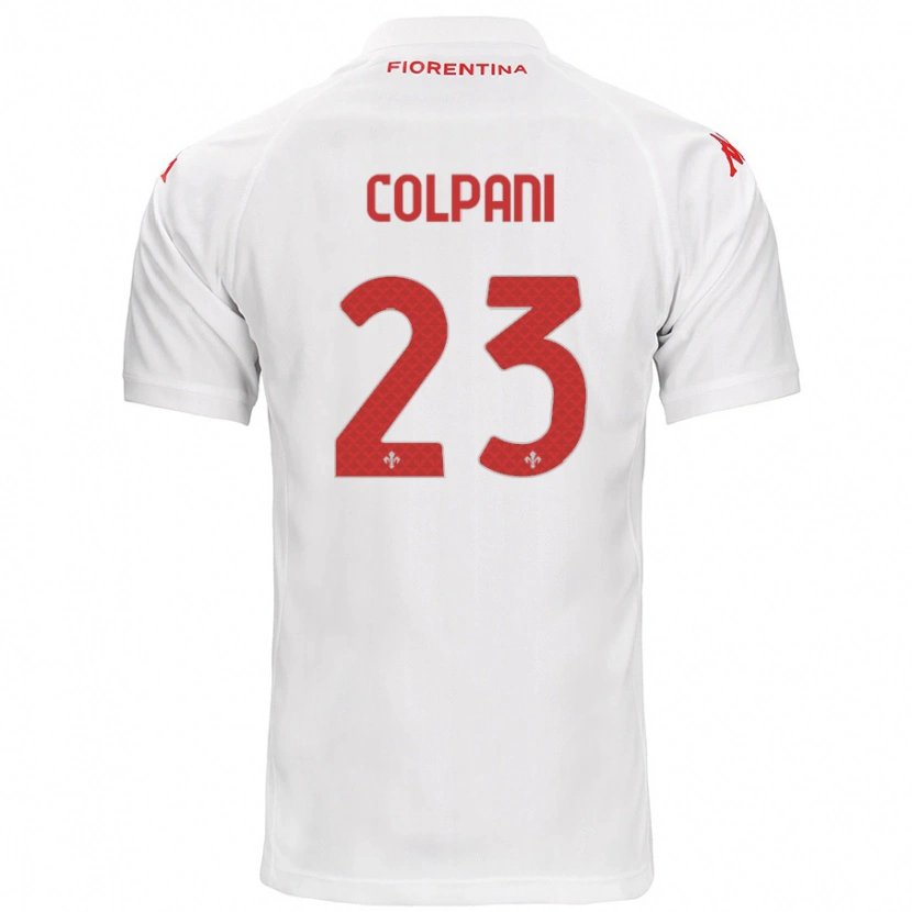 Danxen Mann Andrea Colpani #23 Hvit Bortetrøye Drakt Trøye 2024/25 Skjorter T-Skjorte