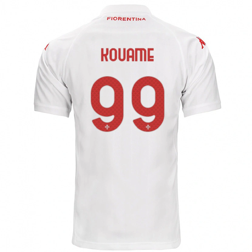Danxen Mann Christian Kouamé #99 Hvit Bortetrøye Drakt Trøye 2024/25 Skjorter T-Skjorte