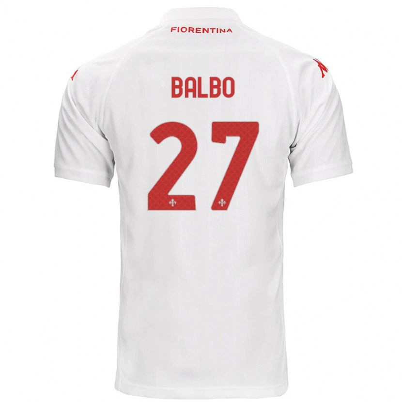 Danxen Mann Luis Balbo #27 Hvit Bortetrøye Drakt Trøye 2024/25 Skjorter T-Skjorte