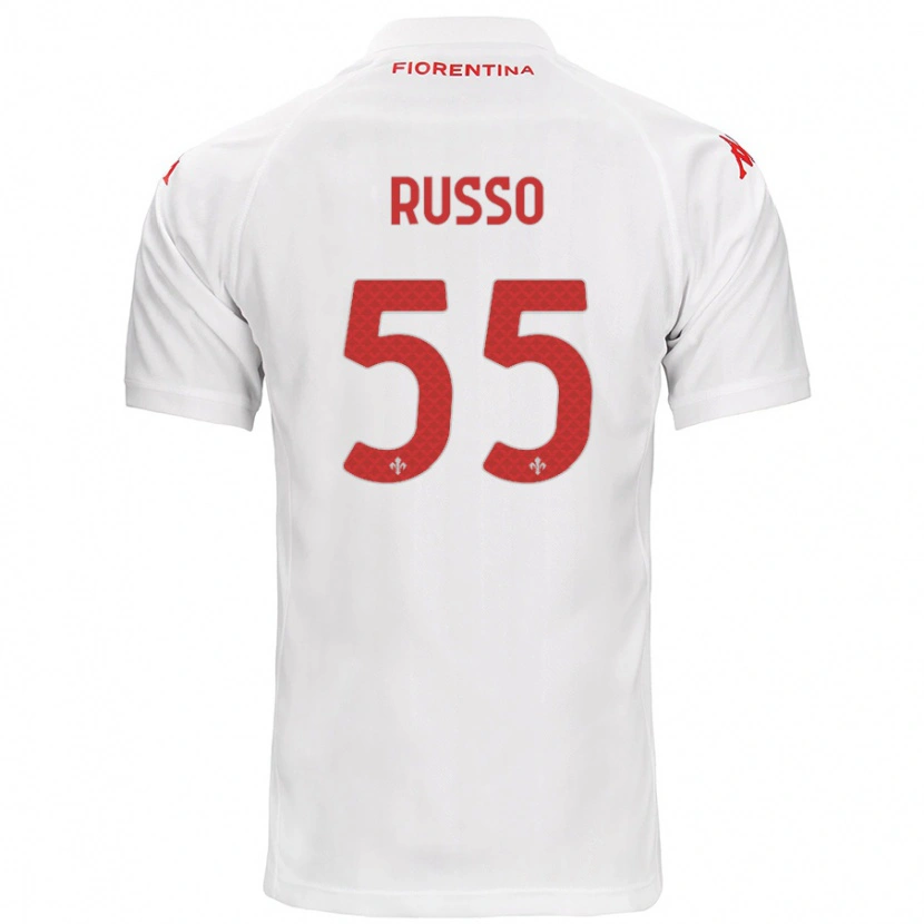 Danxen Mann Federica Russo #55 Hvit Bortetrøye Drakt Trøye 2024/25 Skjorter T-Skjorte