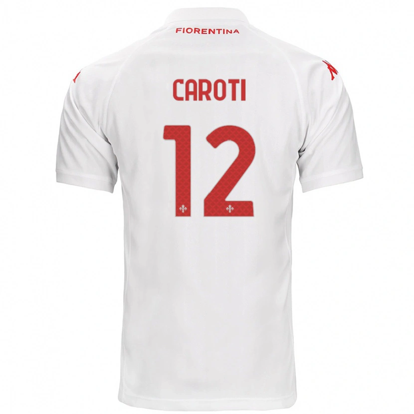 Danxen Mann Filippo Caroti #12 Hvit Bortetrøye Drakt Trøye 2024/25 Skjorter T-Skjorte