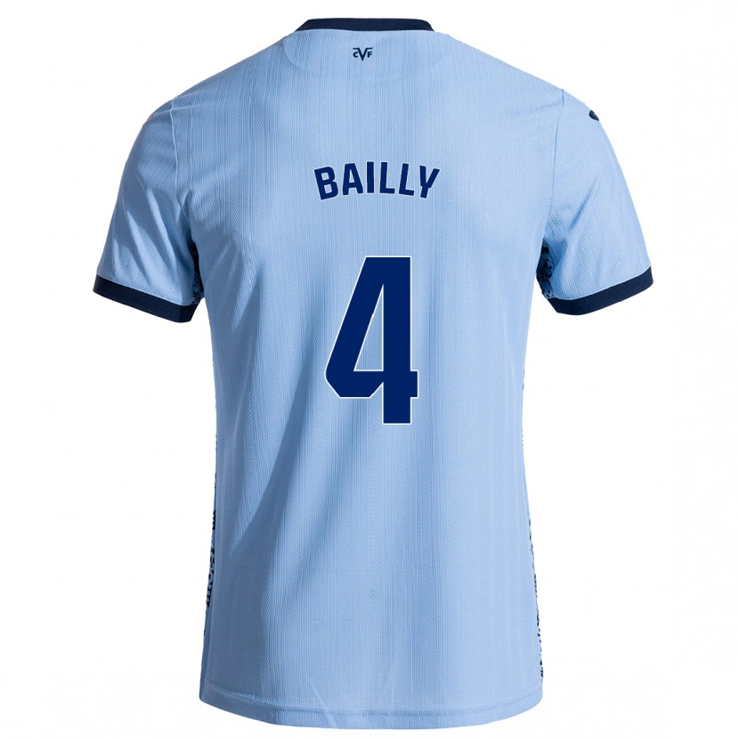 Danxen Mann Eric Bailly #4 Himmelblå Bortetrøye Drakt Trøye 2024/25 Skjorter T-Skjorte