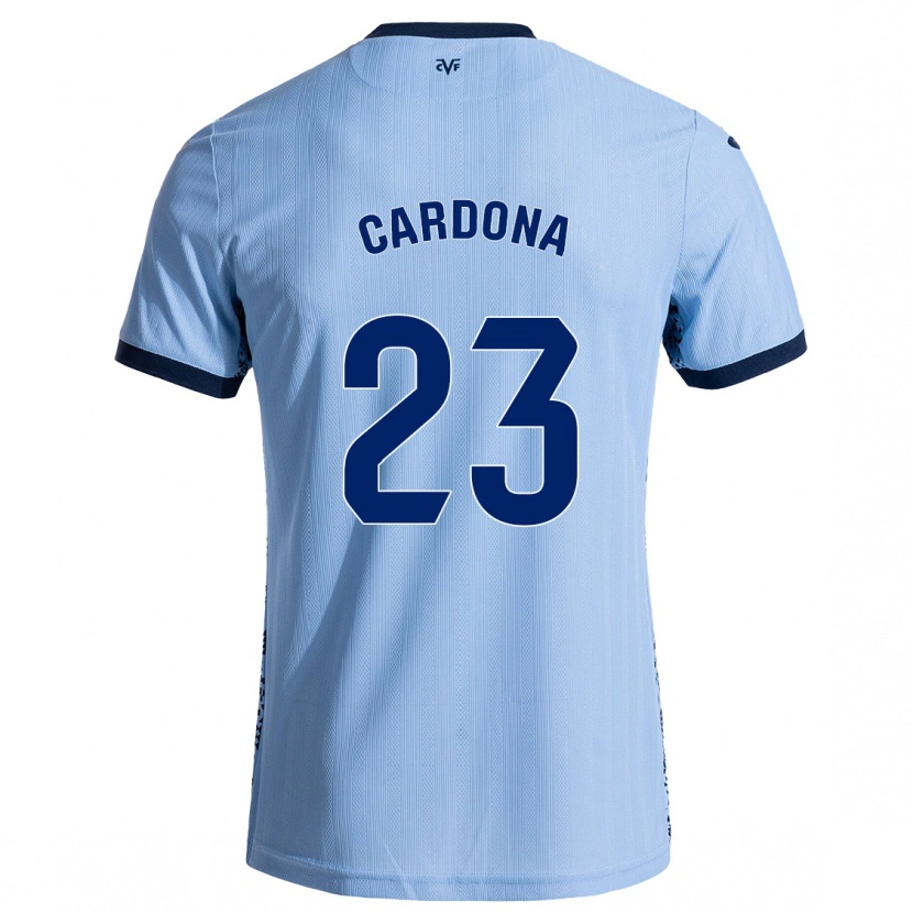 Danxen Mann Sergi Cardona #23 Himmelblå Bortetrøye Drakt Trøye 2024/25 Skjorter T-Skjorte