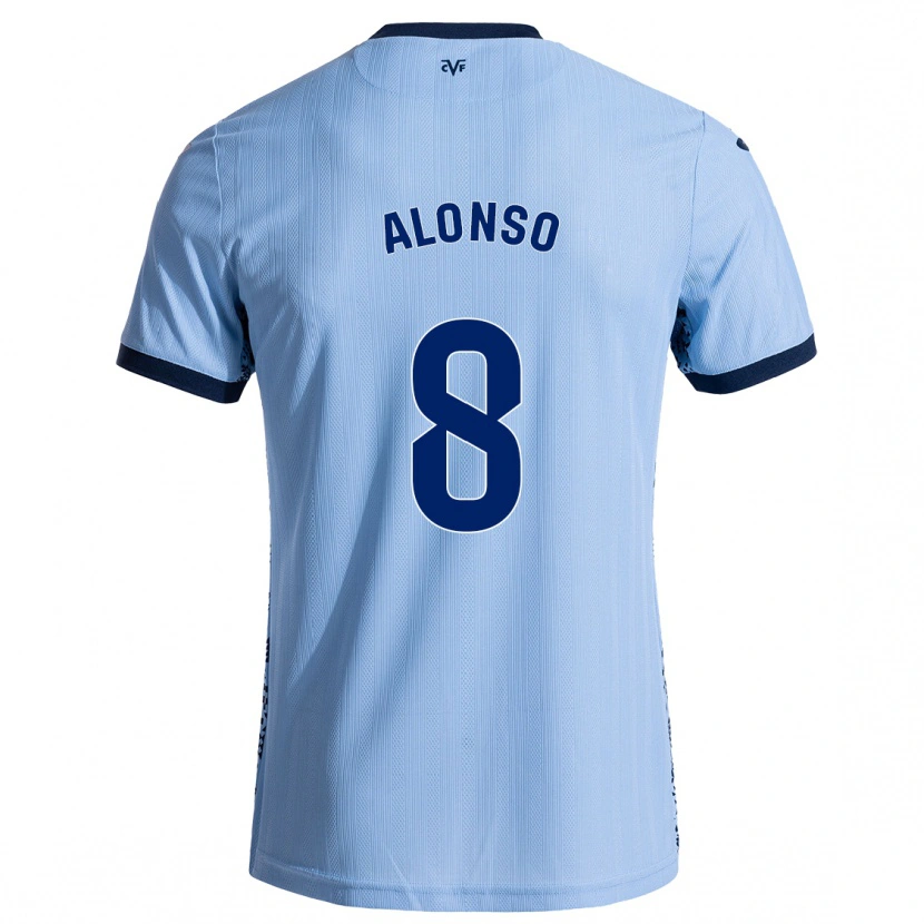 Danxen Mann Rodri Alonso #8 Himmelblå Bortetrøye Drakt Trøye 2024/25 Skjorter T-Skjorte