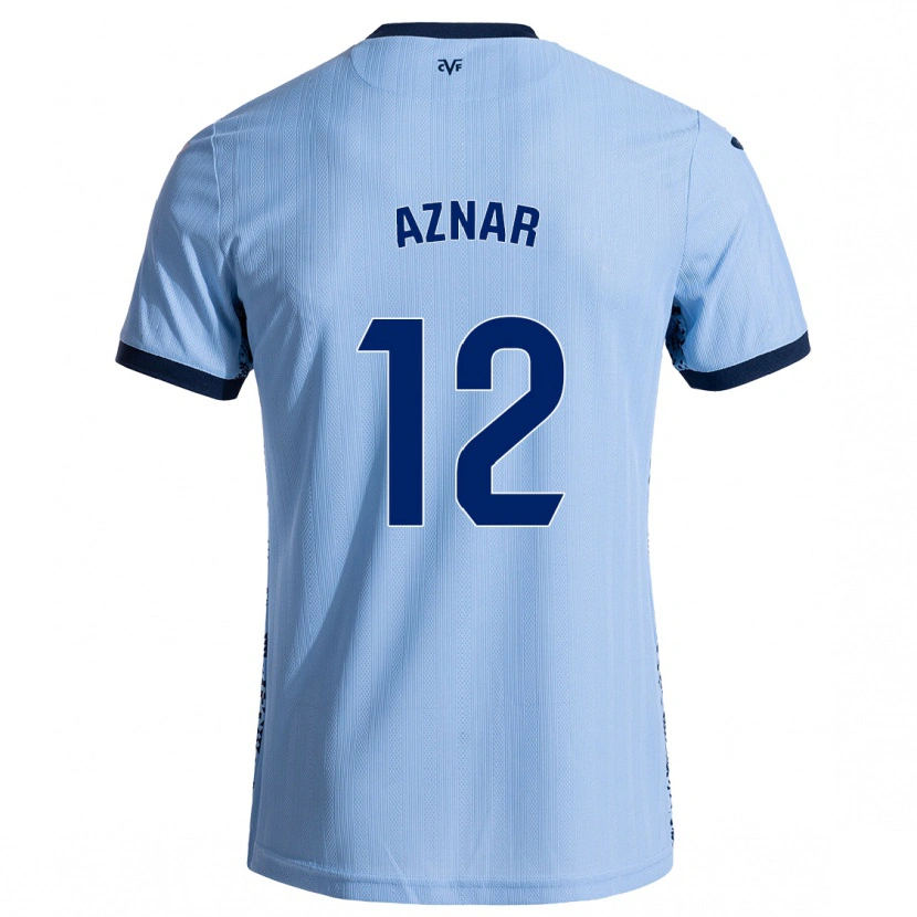 Danxen Mann Javi Aznar #12 Himmelblå Bortetrøye Drakt Trøye 2024/25 Skjorter T-Skjorte