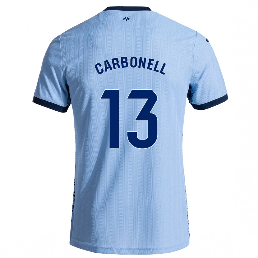 Danxen Mann Carmen Carbonell #13 Himmelblå Bortetrøye Drakt Trøye 2024/25 Skjorter T-Skjorte