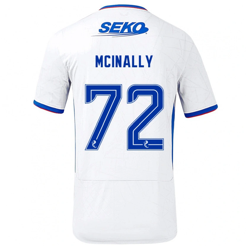 Danxen Mann Darren Mcinally #72 Hvit Blå Bortetrøye Drakt Trøye 2024/25 Skjorter T-Skjorte
