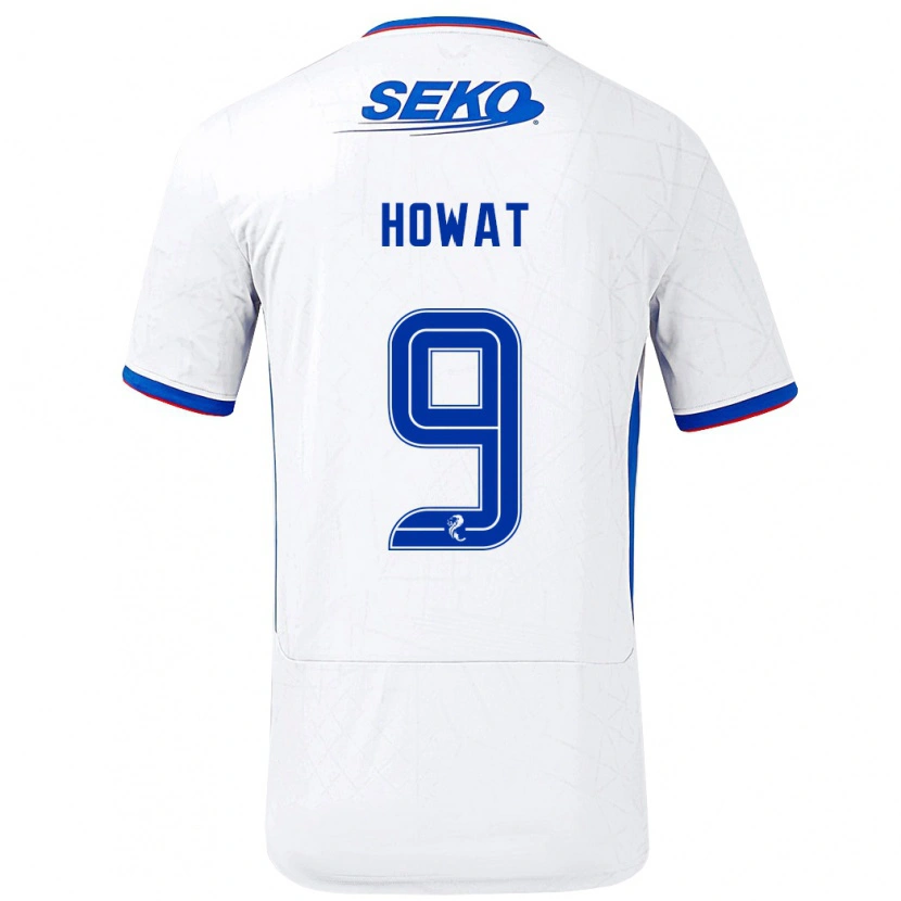 Danxen Mann Kirsty Howat #9 Hvit Blå Bortetrøye Drakt Trøye 2024/25 Skjorter T-Skjorte