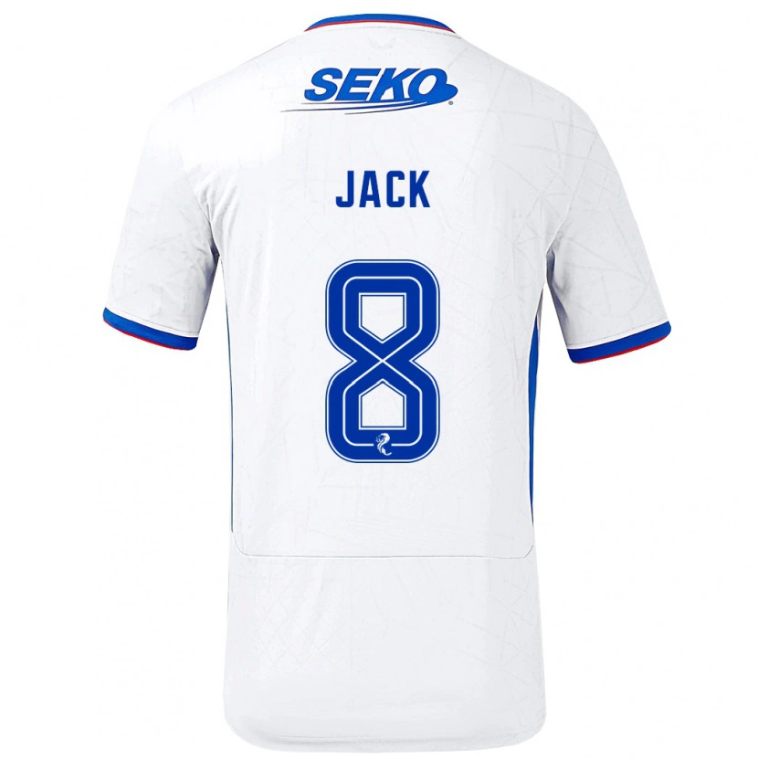 Danxen Mann Ryan Jack #8 Hvit Blå Bortetrøye Drakt Trøye 2024/25 Skjorter T-Skjorte