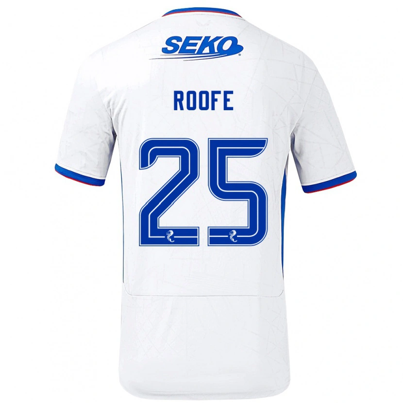 Danxen Mann Kemar Roofe #25 Hvit Blå Bortetrøye Drakt Trøye 2024/25 Skjorter T-Skjorte