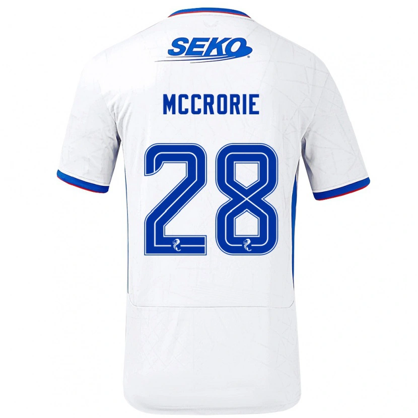 Danxen Mann Robby Mccrorie #28 Hvit Blå Bortetrøye Drakt Trøye 2024/25 Skjorter T-Skjorte