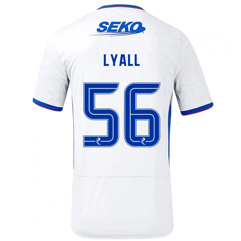 Danxen Mann Arron Lyall #56 Hvit Blå Bortetrøye Drakt Trøye 2024/25 Skjorter T-Skjorte