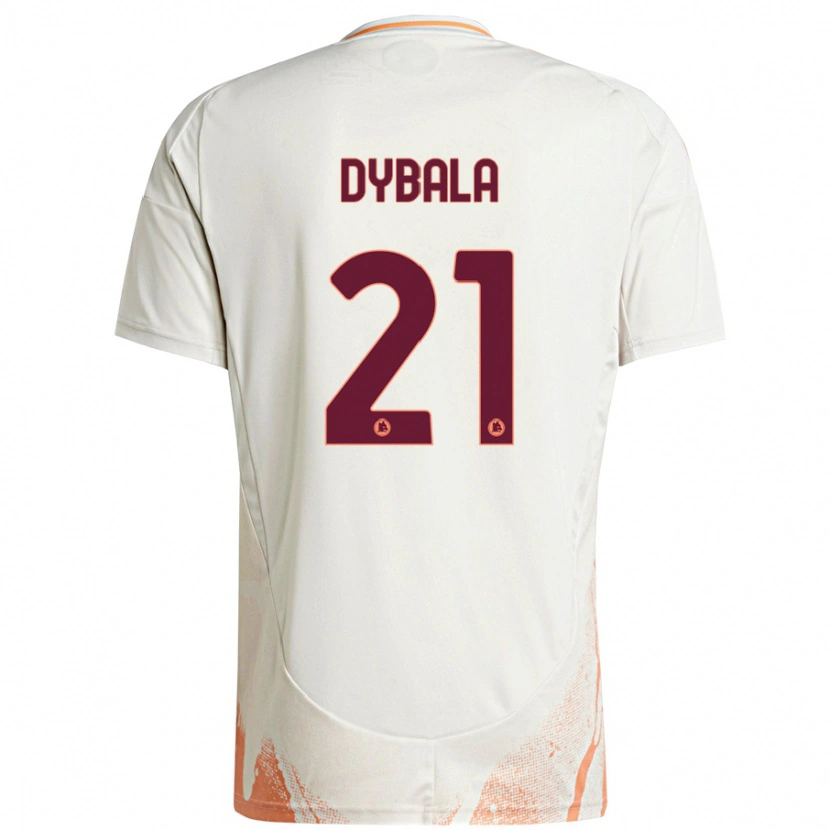 Danxen Mann Paulo Dybala #21 Kremhvit Oransje Bortetrøye Drakt Trøye 2024/25 Skjorter T-Skjorte