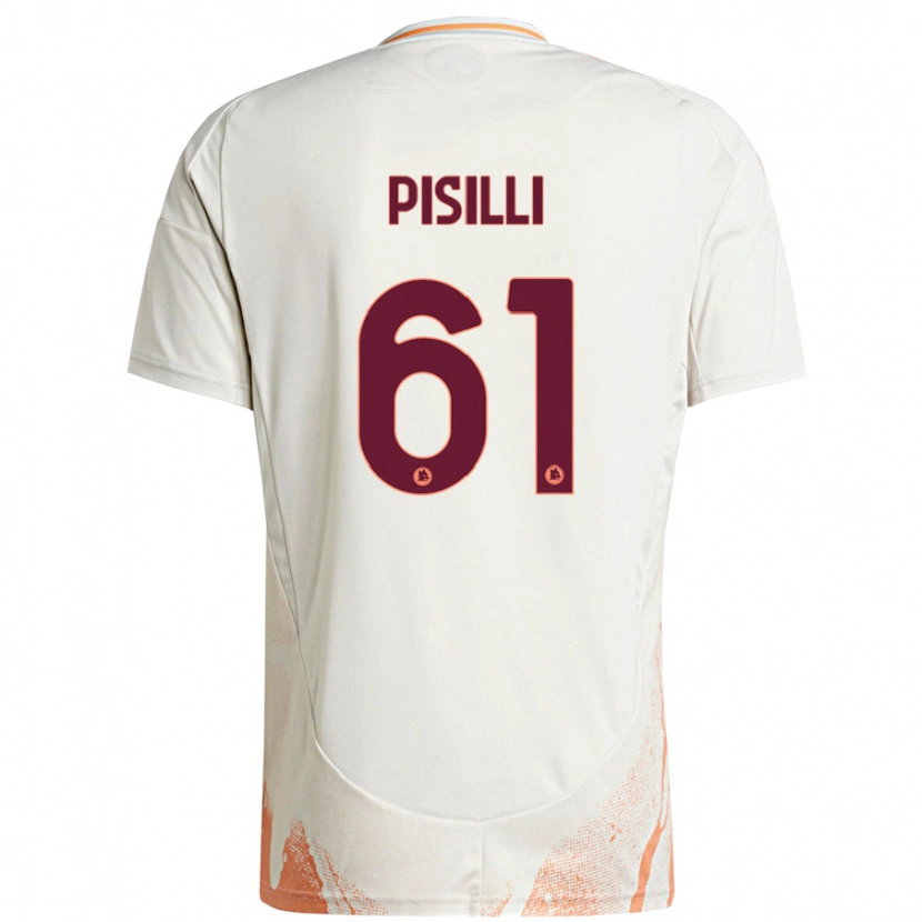 Danxen Mann Niccolò Pisilli #61 Kremhvit Oransje Bortetrøye Drakt Trøye 2024/25 Skjorter T-Skjorte