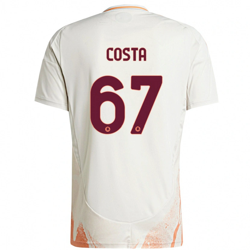 Danxen Mann João Costa #67 Kremhvit Oransje Bortetrøye Drakt Trøye 2024/25 Skjorter T-Skjorte