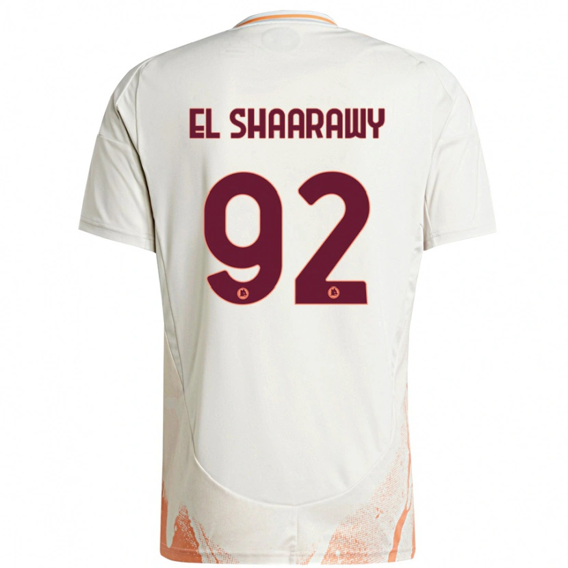 Danxen Mann Stephan El Shaarawy #92 Kremhvit Oransje Bortetrøye Drakt Trøye 2024/25 Skjorter T-Skjorte