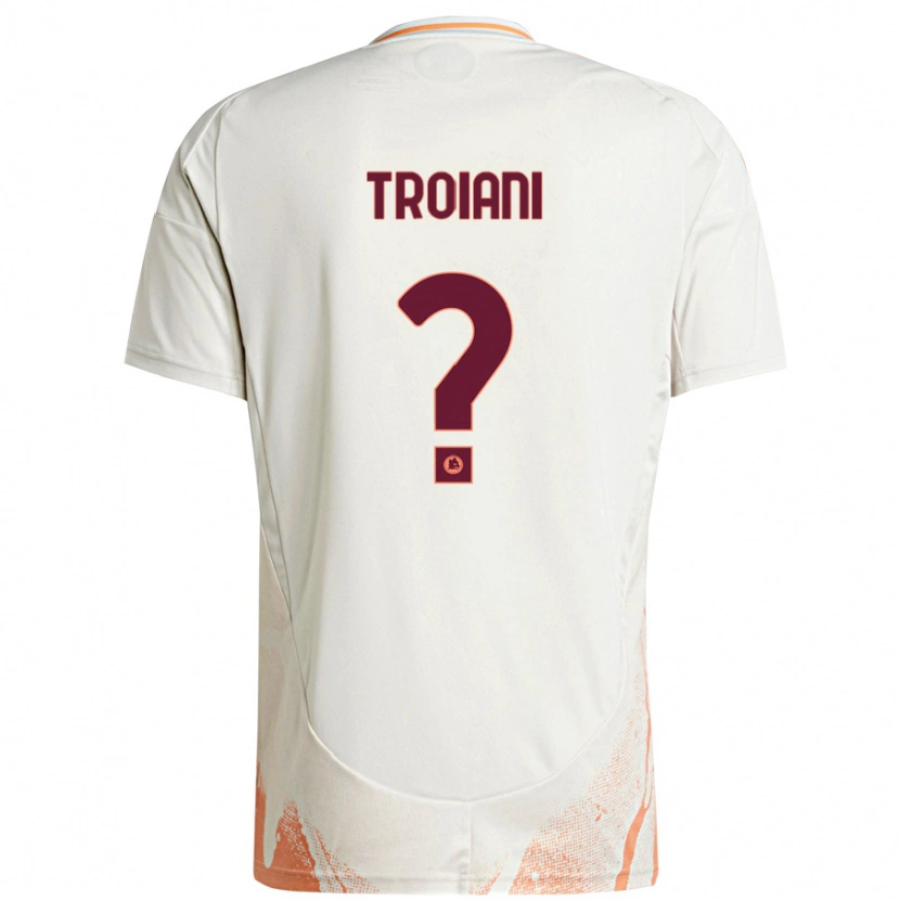 Danxen Mann Nicolò Troiani #0 Kremhvit Oransje Bortetrøye Drakt Trøye 2024/25 Skjorter T-Skjorte