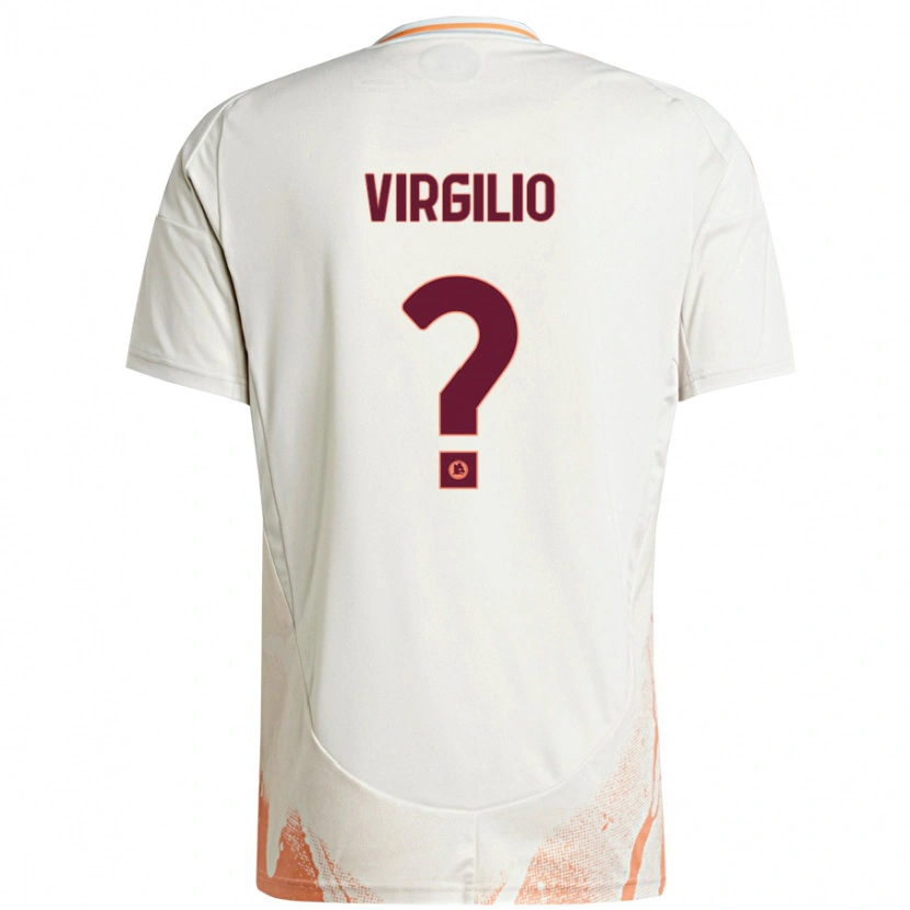 Danxen Mann Cristian Virgilio #0 Kremhvit Oransje Bortetrøye Drakt Trøye 2024/25 Skjorter T-Skjorte