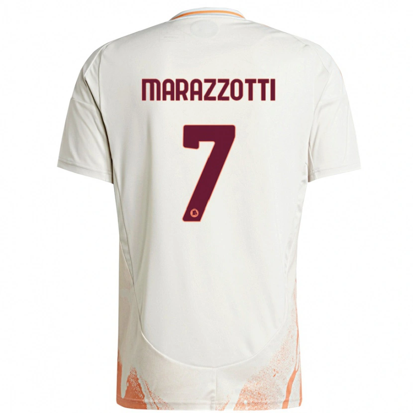 Danxen Mann Fabrizio Marazzotti #7 Kremhvit Oransje Bortetrøye Drakt Trøye 2024/25 Skjorter T-Skjorte