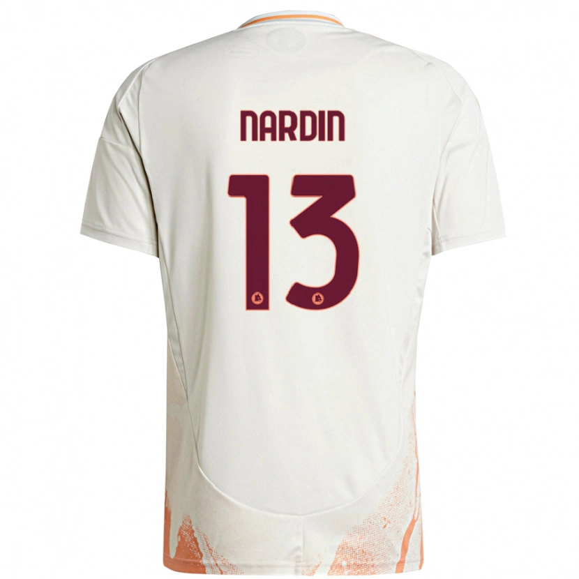 Danxen Mann Federico Nardin #13 Kremhvit Oransje Bortetrøye Drakt Trøye 2024/25 Skjorter T-Skjorte